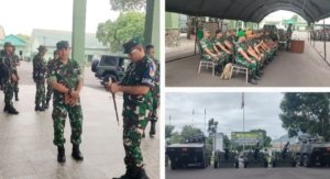 Wakili Dandim, Kasdim 1302 Minahasa Mayor Inf Daeng Pasaka Awasi Personel di Latihan Mako Rindam XIII Merdeka