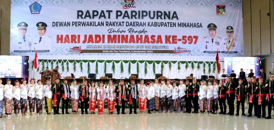 Dandim Letkol Inf Bonaventura Hadiri Rapat Paripurna DPRD Hari Jadi ke-597 Minahasa