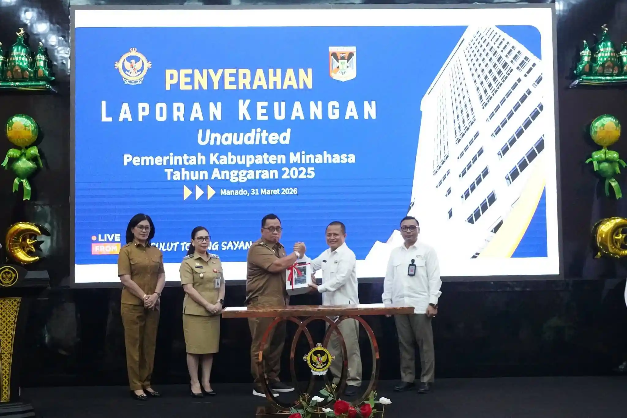 Pemkab Minahasa Serahkan LKPD Unaudited Tahun 2025 ke BPK