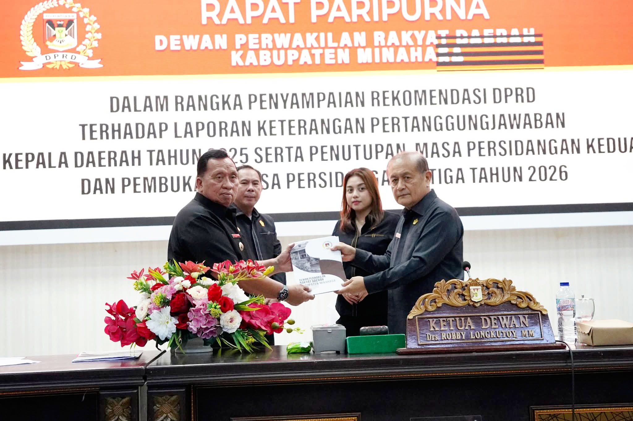Bupati Minahasa Berkomitmen Tindak Lanjuti Rekomendasi DPRD Atas LKPJ 2025