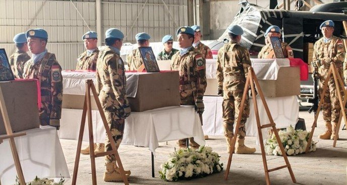 Tiga Prajurit TNI Gugur di Lebanon Tiba Sore Ini di Bandara Soetta, KSAD Pimpin Upacara Persemayaman