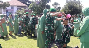 Kodim 1302/Minahasa Gelar Korps Raport Kenaikan Pangkat 25 Prajurit