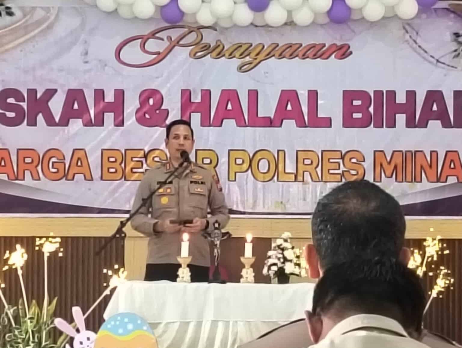 Polres Minahasa Gelar Ibadah Paskah 2026 di Aula Tansa Trisna