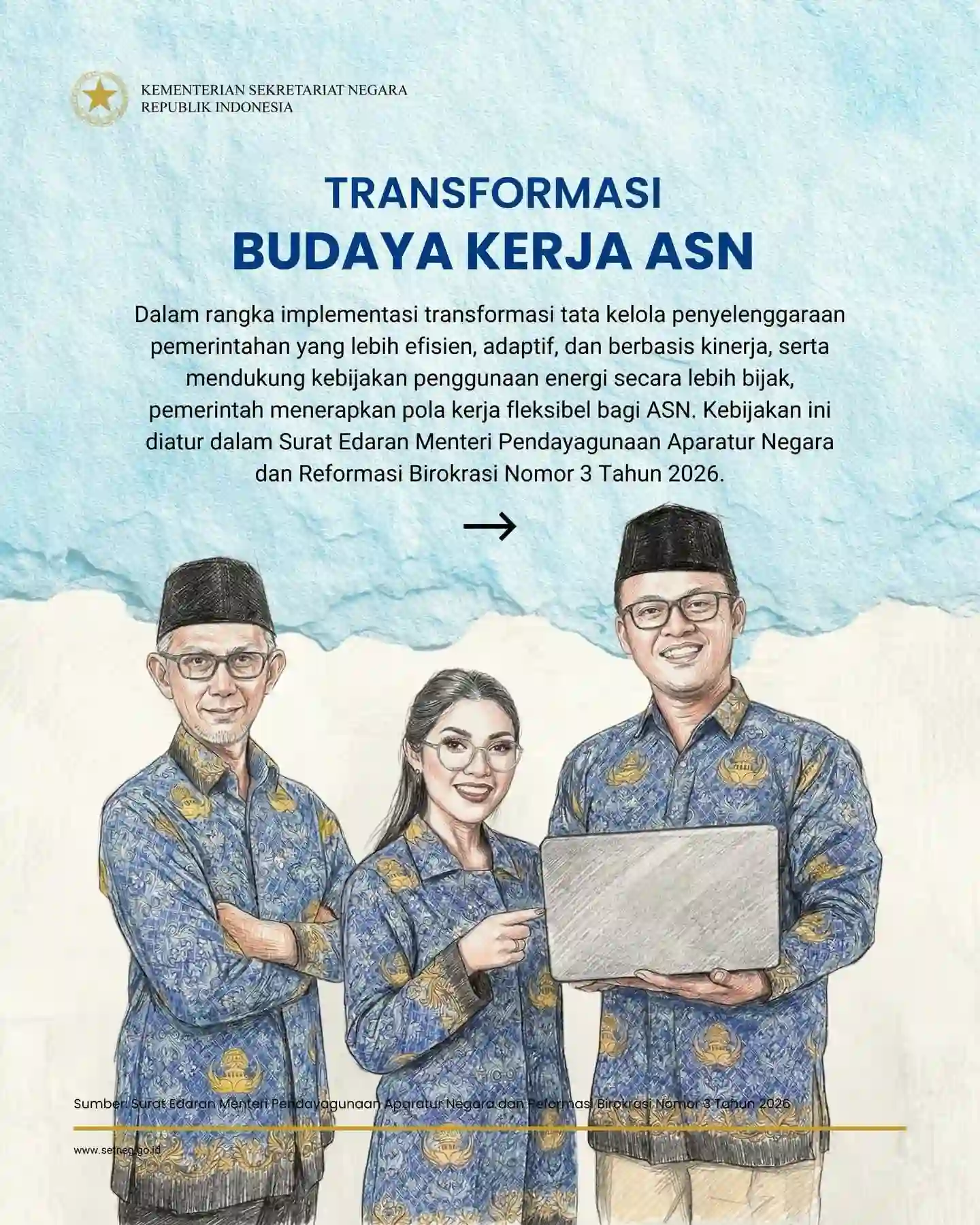 Pemerintah Berlakukan Skema Kerja Fleksibel ASN Mulai April 2026