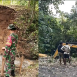 Kodim 1302/Minahasa Kawal Pembangunan Jembatan Wioi Dua, Pondasi Mulai Dikerjakan