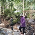 Kodim 1302/Minahasa Kawal Pembangunan Jembatan Sungai Abuang, Progres Capai 45 Persen