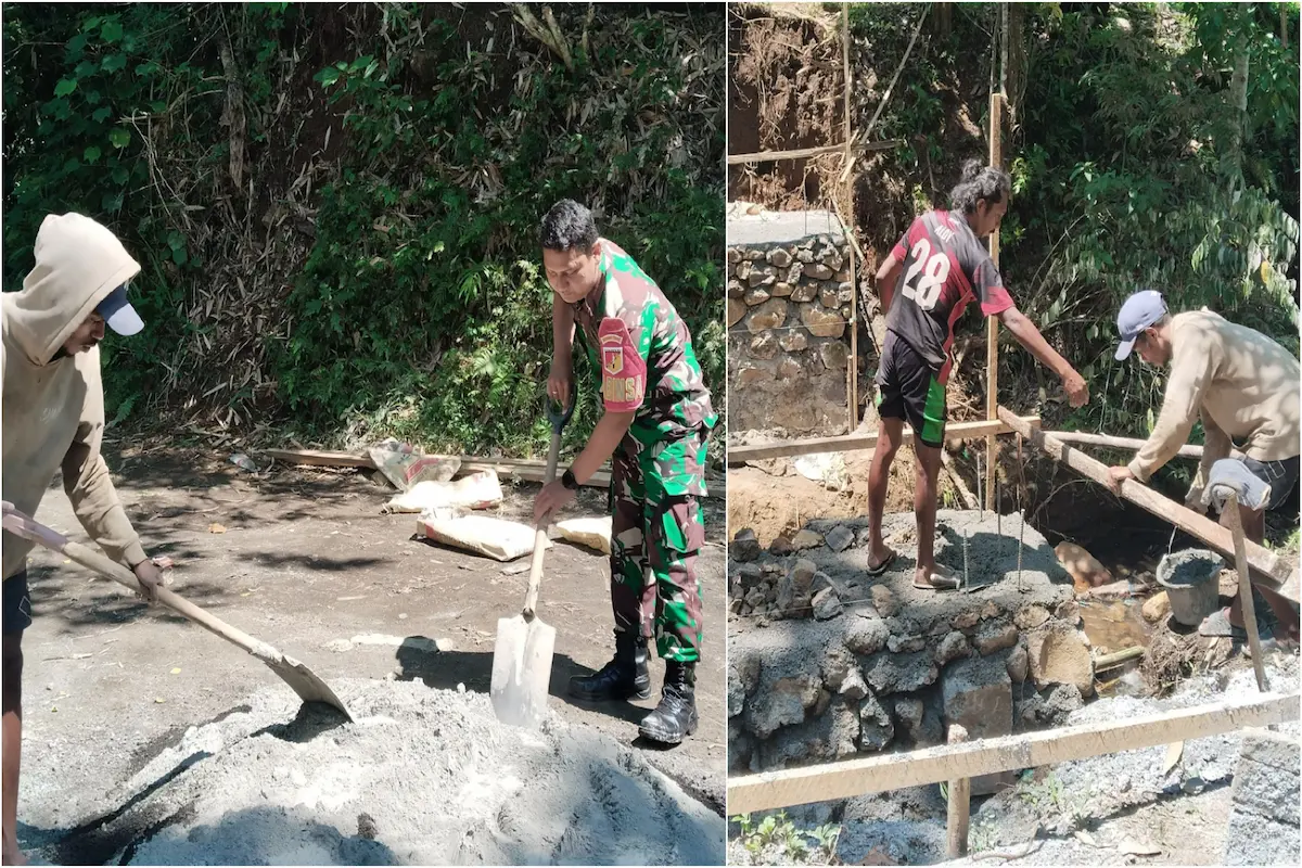 Jembatan Wioi Dua, Pengabdian Kodim 1302/Minahasa di Atas Sungai Abuang