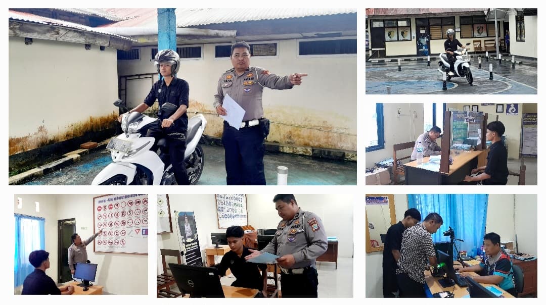 SatLantas Polres Minahasa Beri Edukasi Keamanan kepada Pemegang SIM Pemula