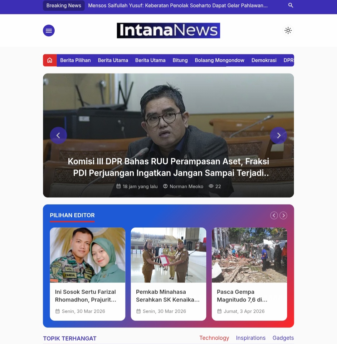 Intananews.com, Intananews.id Kini Bertransformasi Menjadi Intana.news: Lebih Ringkas, Lebih Cepat!