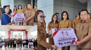 Salurkan Dana Bencana, Bupati RD: Efisiensi Anggaran Tak Kurangi Hak Korban Bencana ​