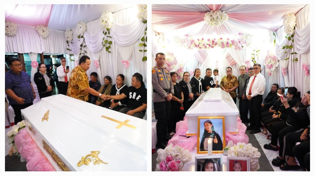 Sampaikan Belasungkawa, Bupati Minahasa Hadir Hibur Keluarga Mendiang Queentania