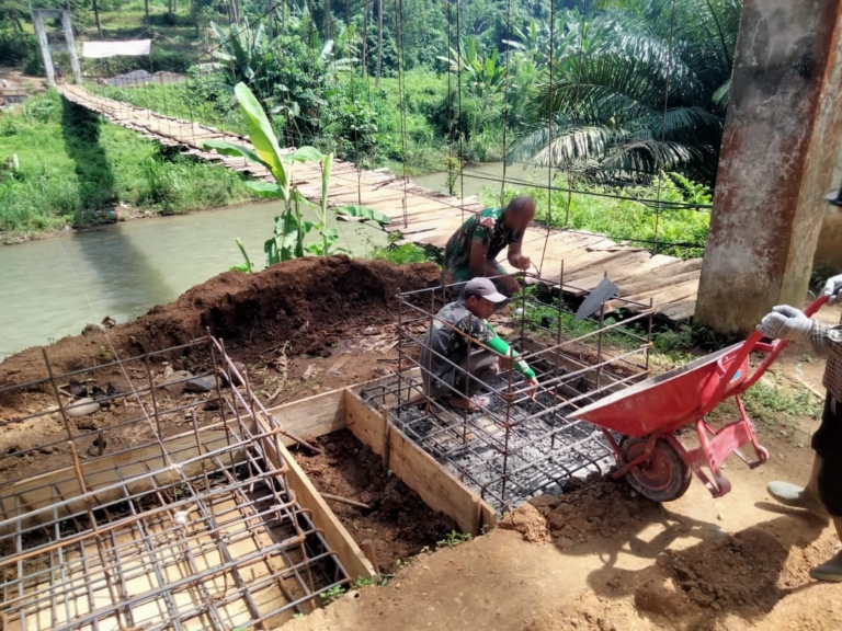 TMMD Dikebut, Jembatan Lompad Lama Capai 59 Persen