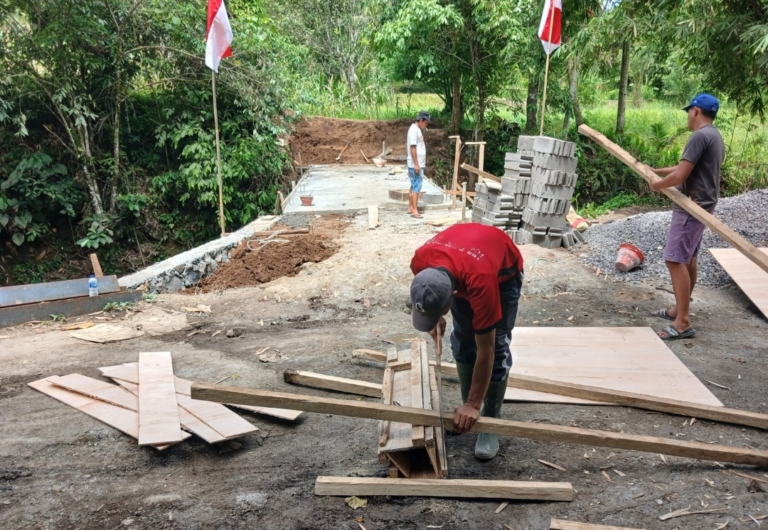 Sinergi TMMD di Minahasa Tenggara, Jembatan Garuda Capai Progres 91,5 Persen