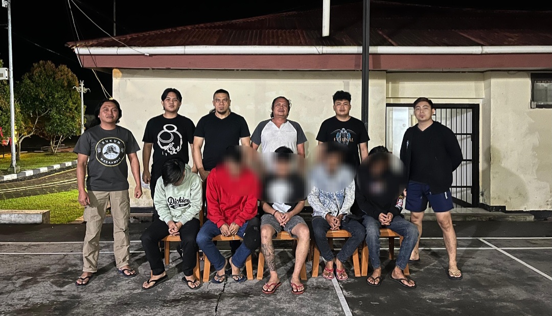 Resmob Minahasa Ringkus Lima Pengeroyok di Rumah Duka