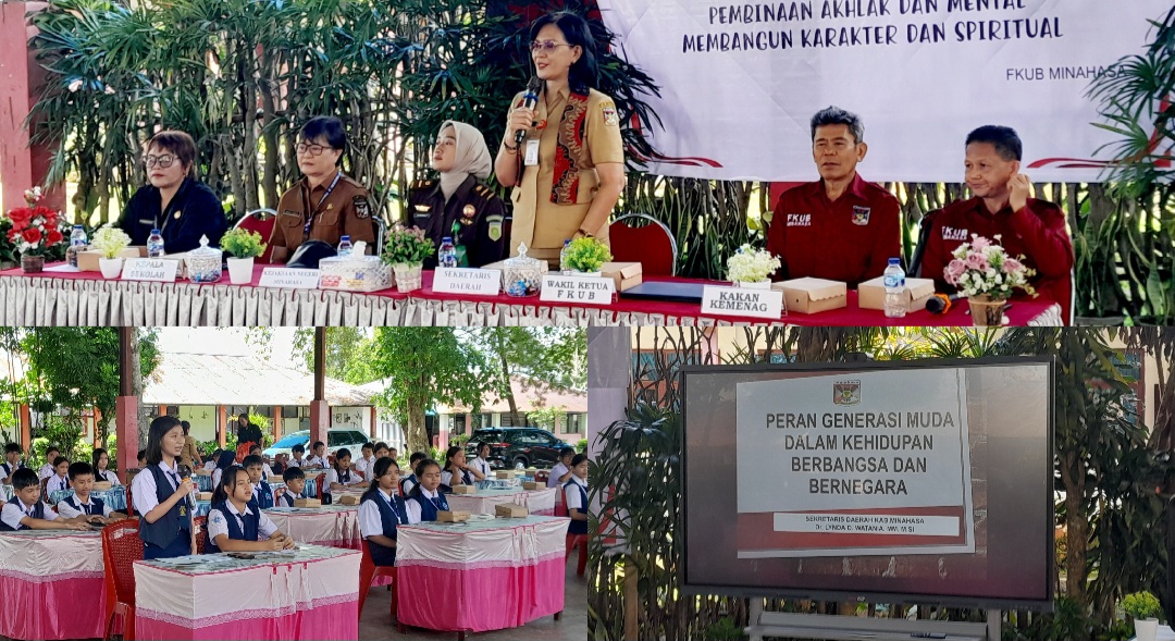 Sapa Siswa SMPN 2 Tondano, Sekda Lynda Watania Kupas Filosofi Mapalus dan Pancasila