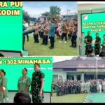 Alunan Musik Bambu Iringi Pelepasan Purna Tugas Prajurit Kodim 1302/Minahasa
