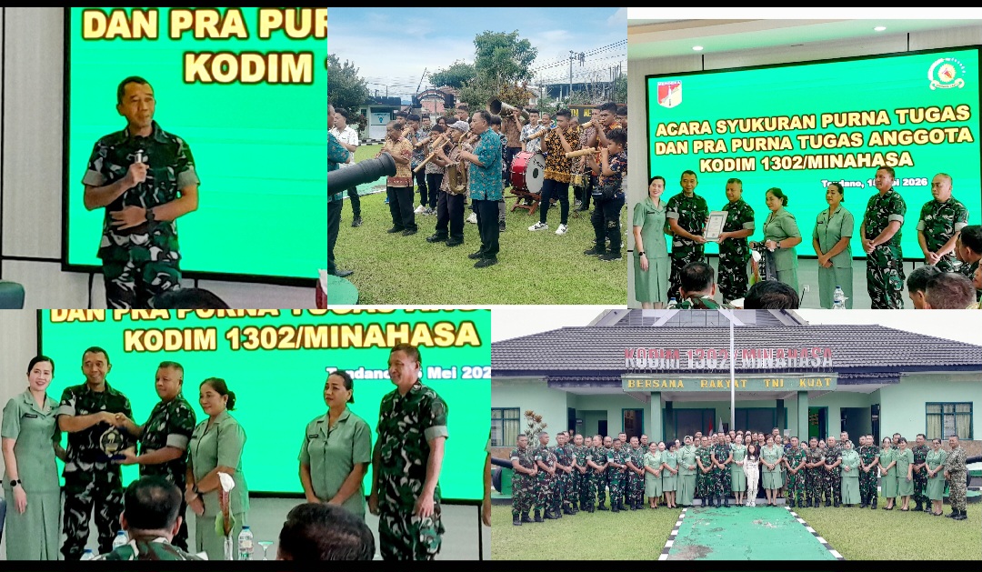 Alunan Musik Bambu Iringi Pelepasan Purna Tugas Prajurit Kodim 1302/Minahasa