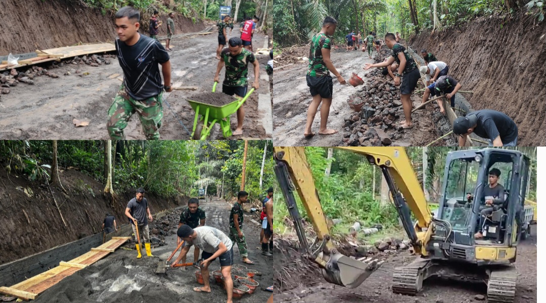 Infrastruktur Watuliney, Satgas TMMD Kodim 1302 Minahasa Genjot Pengerasan Jalan dan Talud