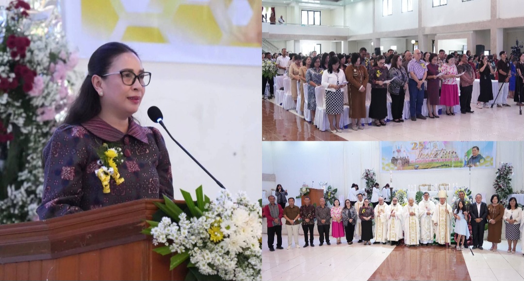 Perayaan 25 Tahun Imamat Pastor Fanny, Wabup Vanda Ajak Umat Rawat Kerukunan