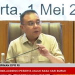 Aksi May Day Juga Berlangsung di DPR, Aliansi Gebrak Sampaikan Sejumlah Tuntutan Salah Satunya Hentikan Praktik PHK
