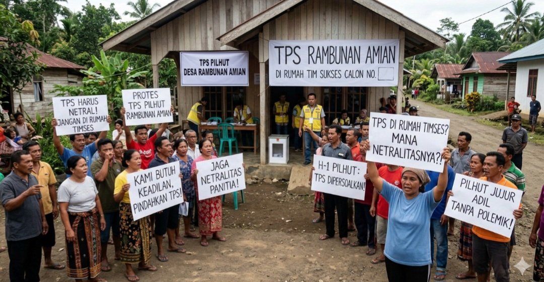 Lokasi TPS Pilhut Rambunan Amian Dipersoalkan, Netralitas Panitia Dipertanyakan