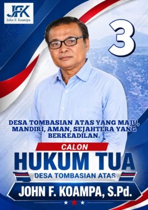 John F. Koampa Usung Visi Kemandirian dan Kesejahteraan dalam Pilhut Tombasian Atas