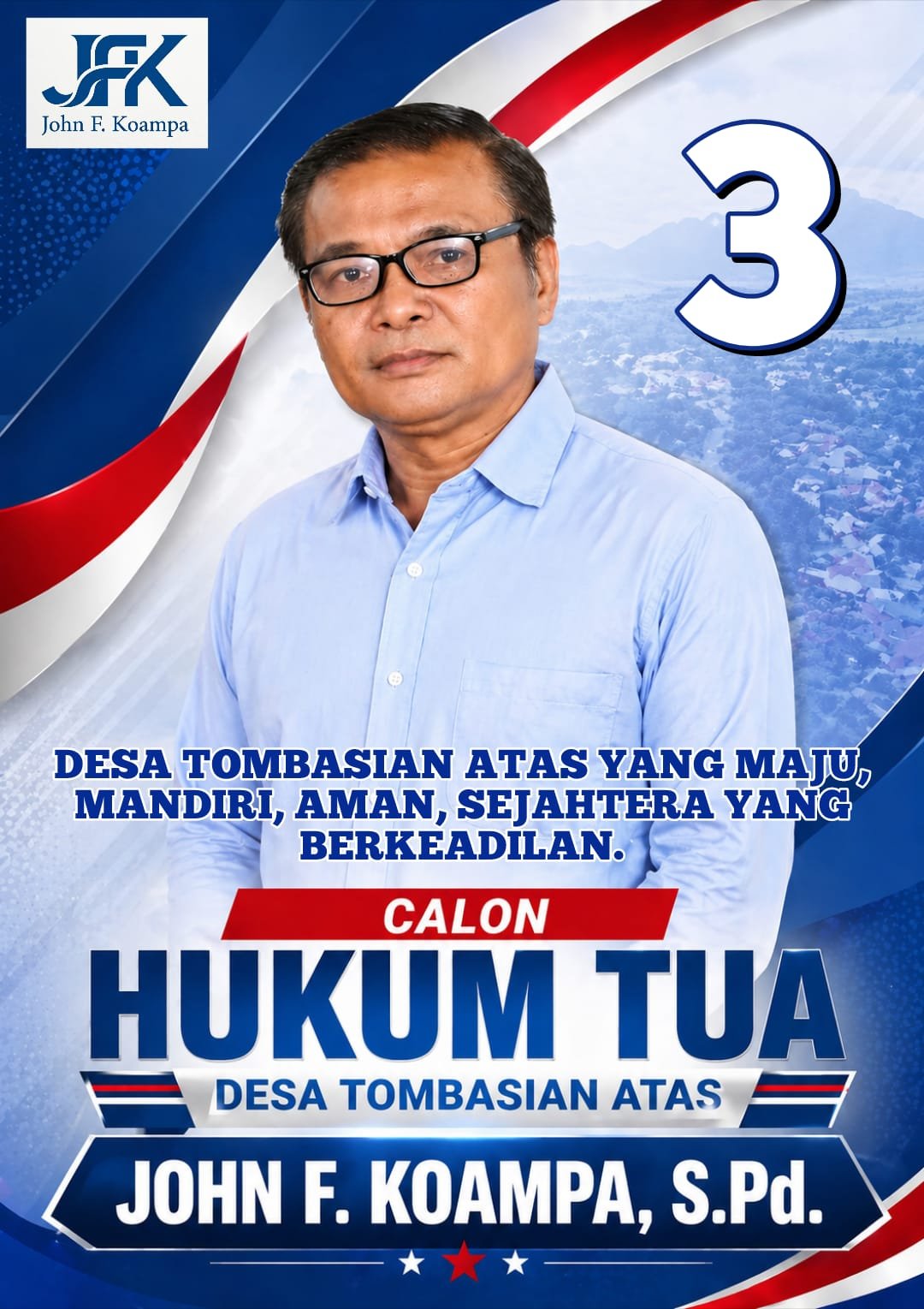 John F. Koampa Usung Visi Kemandirian dan Kesejahteraan dalam Pilhut Tombasian Atas