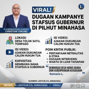 Dugaan Kampanye Staf Khusus Uji Netralitas Pilhut Minahasa