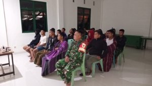 Nobar Piala Dunia di Koramil 1302-06 Tomohon Mempererat Kemanunggalan TNI-Rakyat