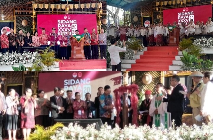 Tunjukkan Komitmen Total, Wabup Minahasa Hadiri Momen Sakral Sidang Raya KGPM