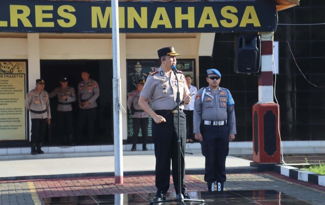 Kawal Pemilihan Hukum Tua, Polres Minahasa Siagakan Personel