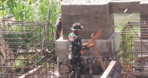 Kodim 1302/Minahasa Percepat Pembangunan Jembatan Ranoyapo Minsel