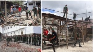 Karya Bakti Pembangunan Gereja, Kodim 1302 Minahasa Galang Gotong Royong