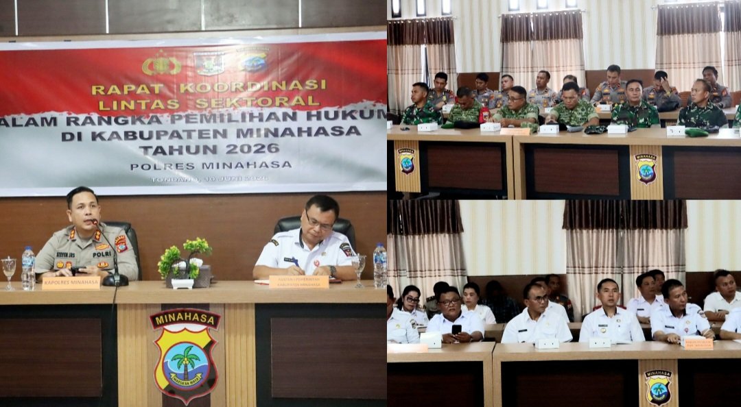 Polres Minahasa Perkuat Sinergi Pengamanan Pemilihan Hukum Tua 2026