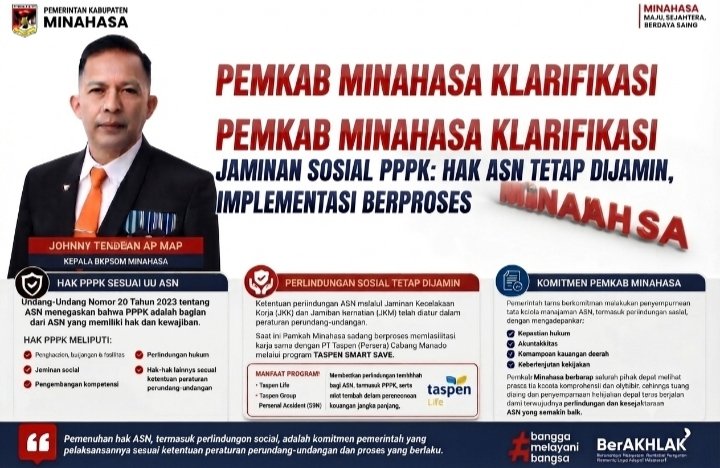 Pemkab Minahasa Jamin Hak Sosial PPPK, Implementasi Berproses Sesuai Regulasi