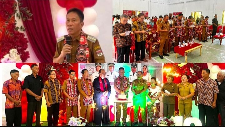 Bupati Franky Wongkar Resmikan Kantor Desa dan BPU Mopolo Esa di HUT ke-16