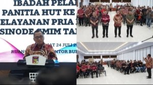 Bupati Robby Dondokambey: HUT ke-64 P/KB Sinode GMIM Momentum Perkuat Peran Kaum Bapa dan Sinergi Daerah