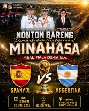 Pemkab Minahasa Ajak Warga Nobar Final Piala Dunia 2026, Pesta Rakyat Pemersatu dan Dukungan untuk UMKM