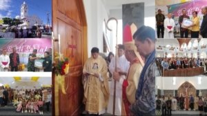 Peresmian Gereja Paroki Santa Rosa Delima, Kodim 1302/Minahasa Salurkan Bingkisan Sembako untuk Umat