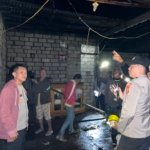 Rumah Warga Desa Karumenga Ludes Terbakar, Polsek Langowan Timur Bergerak Cepat