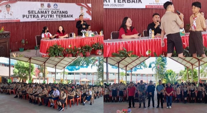 Bekali Siswa Baru dengan Literasi, Ketua PWI Minahasa Ajarkan Dasar Jurnalistik di SMPN 1 Tondano