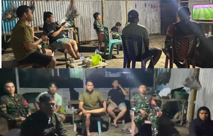 Nobar di Leilem, Saat Sepak Bola Merekatkan TNI dan Warga