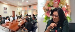 Sekda Lynda Watania Terima Audiensi Kadis Teritorial Lanud Sam Ratulangi dan FASI Sulut