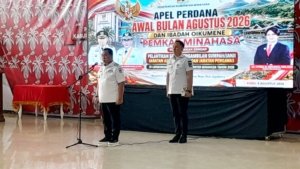 Pimpin Apel Kerja, Bupati Robby Dondokambey Ingatkan ASN soal Kinerja dan Mitigasi Bencana