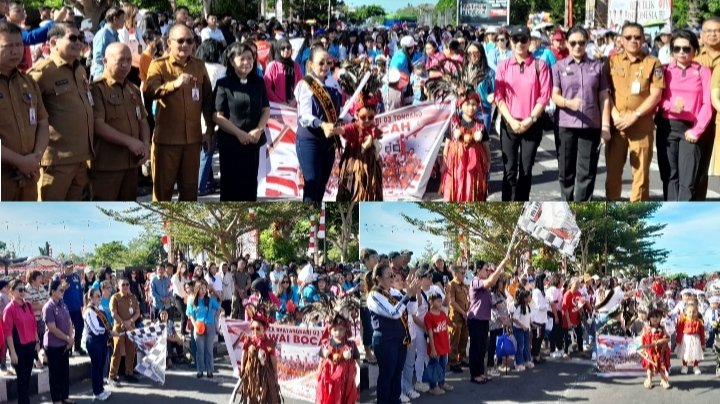 Bunda PAUD Minahasa Martina Lengkong Buka Pawai Bocah 2026, Dorong Pembentukan Karakter Usia Dini
