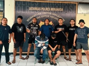 Polres Minahasa Tangkap 2 Terduga Pelaku Penganiayaan Bersenjata Tajam