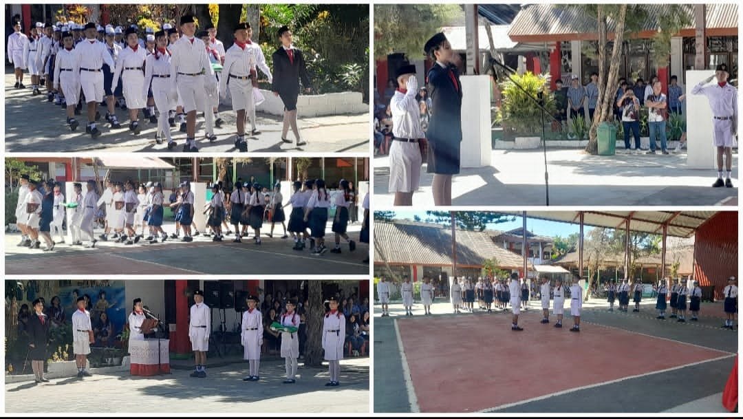 Tampil ala Paskibraka dan Pidato Tanpa Teks, Aksi Memukau SMPN 1 Tondano di Lomba TUB se-Minahasa