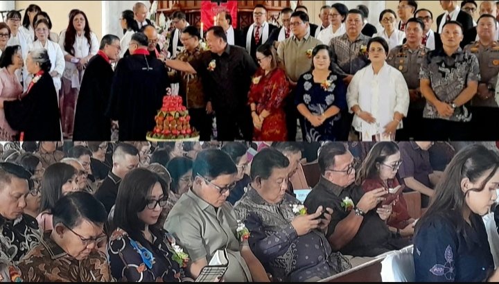Bupati Robby Dondokambey dan Ketua TP PKK Hadiri HUT ke-37 GMIM Riedel Wawalintouan di Tondano 