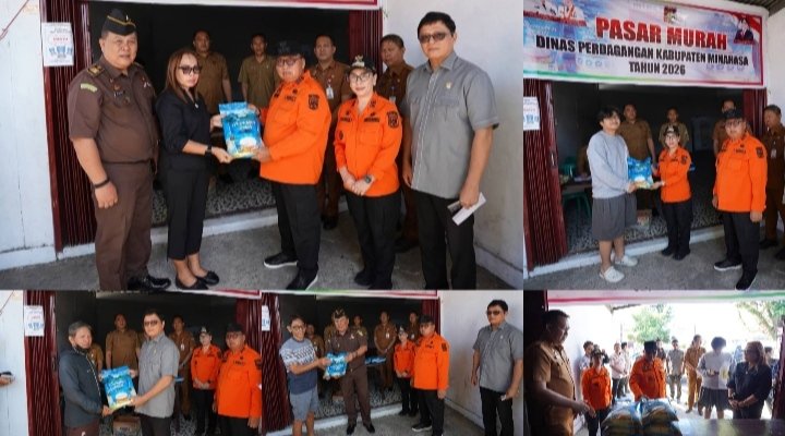 Menekan Laju Inflasi Akibat Dinamika El Nino, Pemkab Minahasa Gelar Pasar Murah Beras Premium