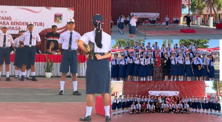 SMPN 4 Tondano Sabet Juara 1 Tata Upacara Bendera dan Juara 2 PBB